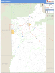 Uintah County, UT Wall Map