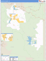 Wasatch County, UT Wall Map