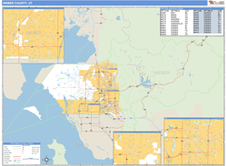 Weber County, UT Zip Code Wall Map