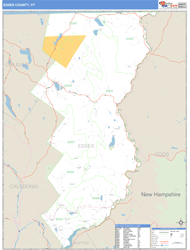 Essex County, VT Zip Code Wall Map