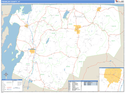 Franklin County, VT Wall Map