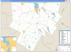 Orleans County, VT Wall Map