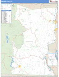 Windham County, VT Wall Map