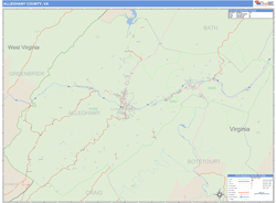 Alleghany County, VA Wall Map