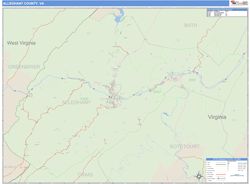 Alleghany County, VA Zip Code Wall Map