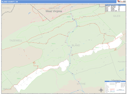 Bland County, VA Wall Map