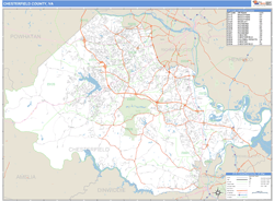 Chesterfield County, VA Wall Map