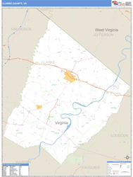 Clarke County, VA Zip Code Wall Map