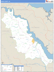 Essex County, VA Zip Code Wall Map