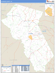 Fauquier County, VA Wall Map