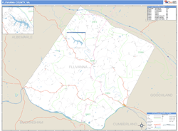Fluvanna County, VA Zip Code Wall Map