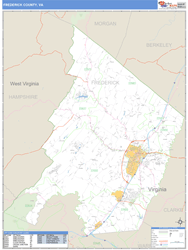 Frederick County, VA Zip Code Wall Map