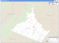 Greene County, VA Zip Code Wall Map