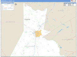 Greensville County, VA Wall Map
