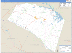 Louisa County, VA Zip Code Wall Map