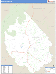 Madison County, VA Zip Code Wall Map