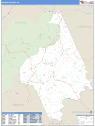 Nelson County, VA Zip Code Wall Map