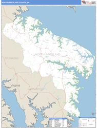 Northumberland County, VA Wall Map