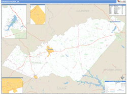 Orange County, VA Zip Code Wall Map