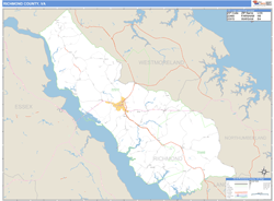 Richmond County, VA Zip Code Wall Map