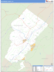 Rockbridge County, VA Zip Code Wall Map