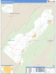 Shenandoah County, VA Zip Code Wall Map