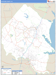 Stafford County, VA Wall Map