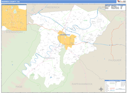 Warren County, VA Zip Code Wall Map