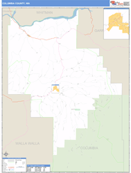 Columbia County, WA Wall Map