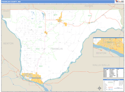 Franklin County, WA Wall Map