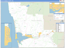 Grays Harbor County, WA Wall Map