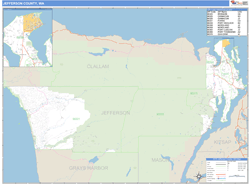 Jefferson County, WA Zip Code Wall Map