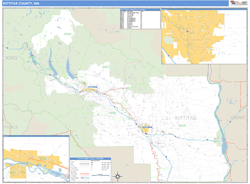 Kittitas County, WA Zip Code Wall Map