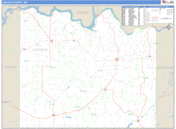 Lincoln County, WA Zip Code Wall Map