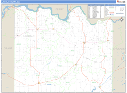 Lincoln County, WA Wall Map