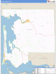 Pacific County, WA Zip Code Wall Map