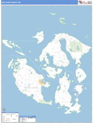 San Juan County, WA Zip Code Wall Map