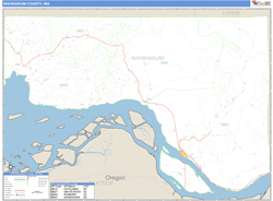 Wahkiakum County, WA Wall Map