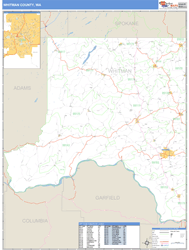 Whitman County, WA Zip Code Wall Map