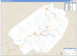 Braxton County, WV Wall Map