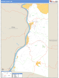 Brooke County, WV Wall Map