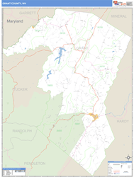 Grant County, WV Wall Map