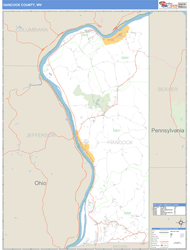 Hancock County, WV Zip Code Wall Map