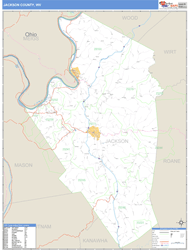 Jackson County, WV Zip Code Wall Map