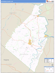 Jefferson County, WV Zip Code Wall Map