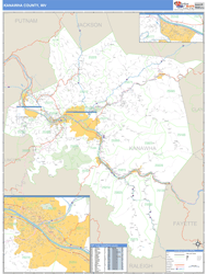 Kanawha County, WV Wall Map