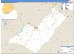Mineral County, WV Zip Code Wall Map