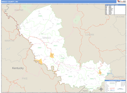 Mingo County, WV Zip Code Wall Map