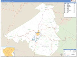 Nicholas County, WV Wall Map