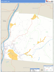 Ohio County, WV Wall Map